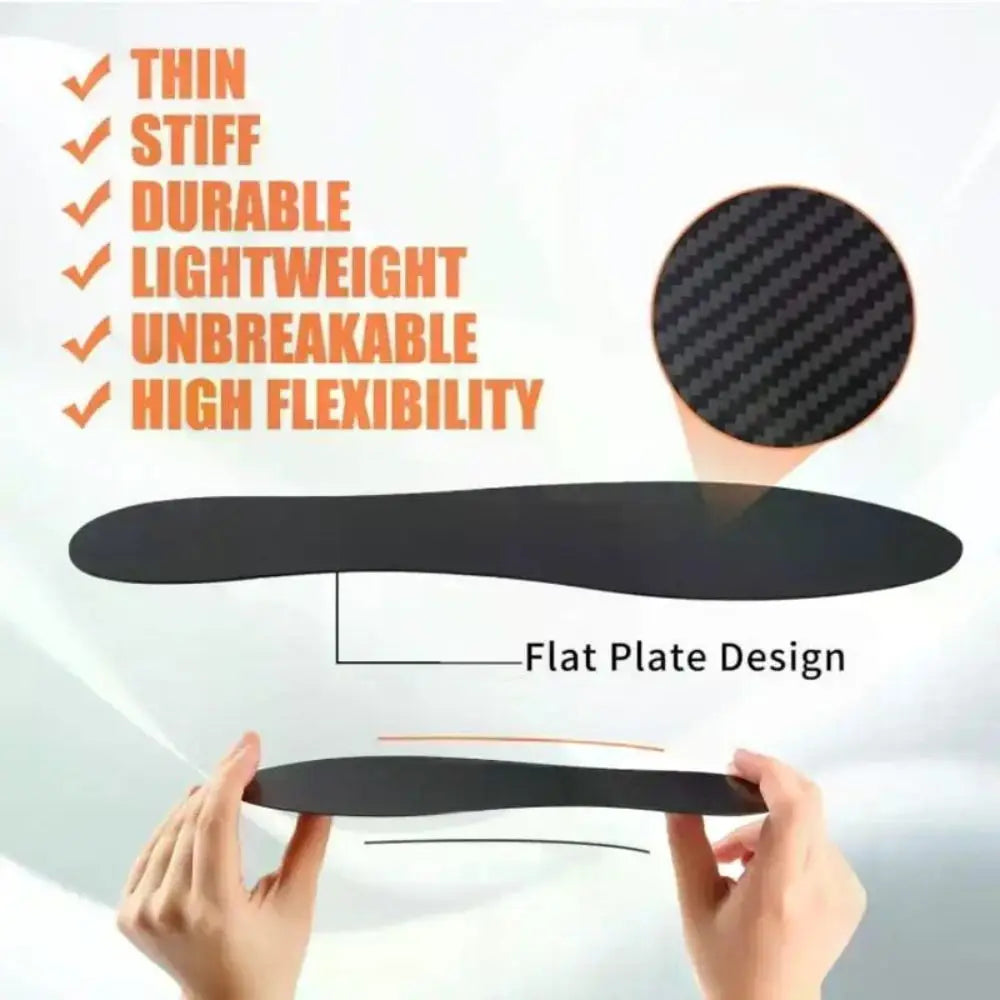 1 Pair Rigid Plate Carbon Fiber Insole Carbon Fiber Material Morton Extension Orthotic Shoe Insoles Ultra-Thin Support Insert