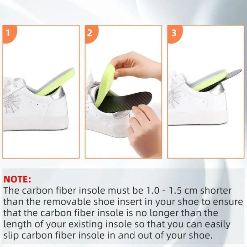 1 Pair Rigid Plate Carbon Fiber Insole Carbon Fiber Material Morton Extension Orthotic Shoe Insoles Ultra-Thin Support Insert