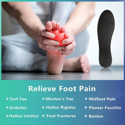 1 Pair Rigid Plate Carbon Fiber Insole Carbon Fiber Material Morton Extension Orthotic Shoe Insoles Ultra-Thin Support Insert