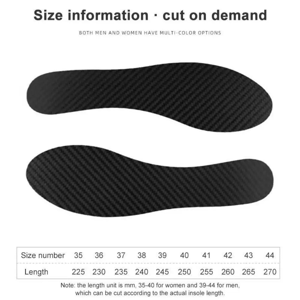 1 Pair Rigid Plate Carbon Fiber Insole Carbon Fiber Material Morton Extension Orthotic Shoe Insoles Ultra-Thin Support Insert